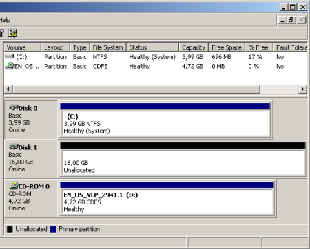 Windows 운영 체제 2003에서 미러링을 수행하는 방법
